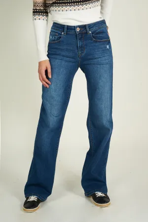 Jean ?? jambe large - EP3587 - (E-C18) Sunny Vibes Office Wear Office Wear Casual