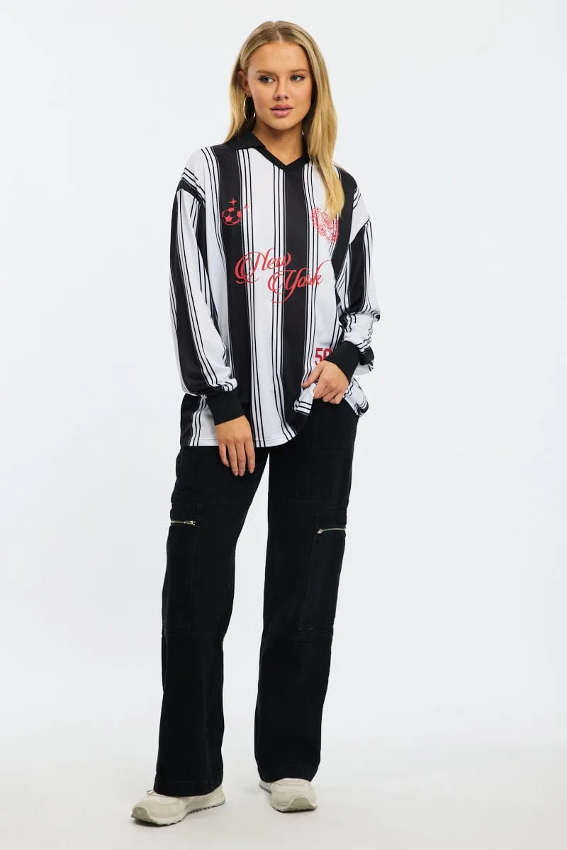 Simple Yet Cozy Versatile Outfit White Sport Tee Long Sleeve