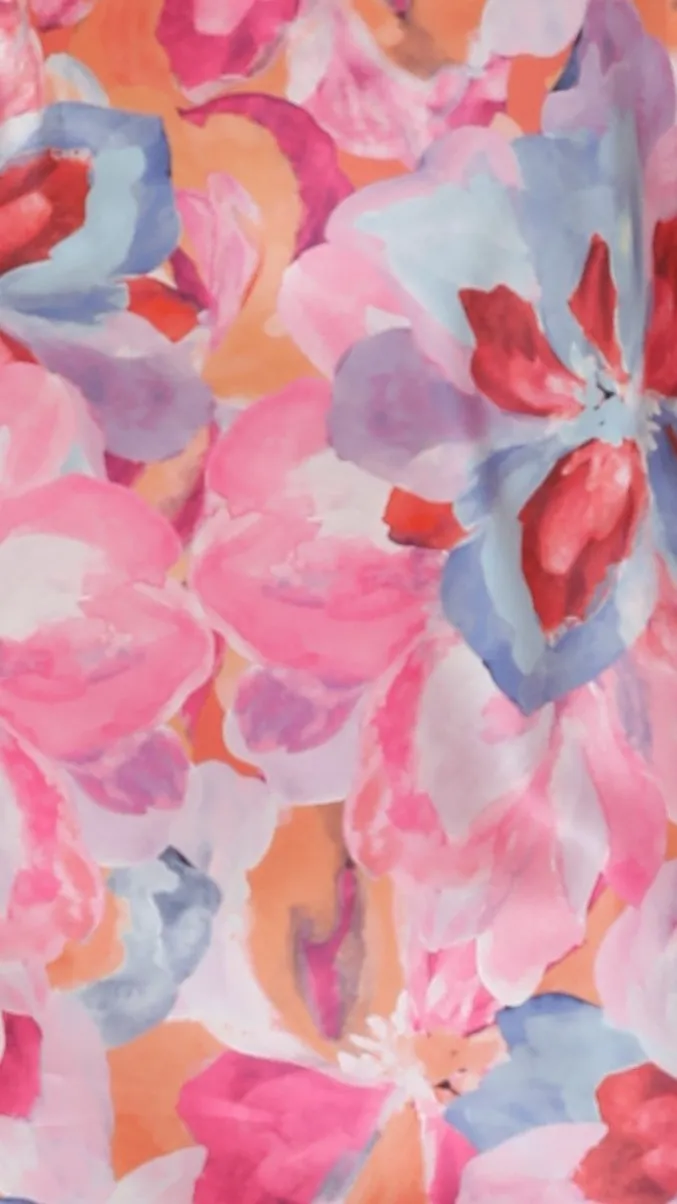 Miya Mini Dress - Pink/Blue Floral Show Pop