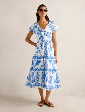 Stone Path Iris Tiered Ruffle Midi Dress