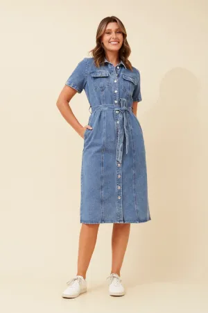 Street Lamp KEONI DENIM SHIRT DRESS