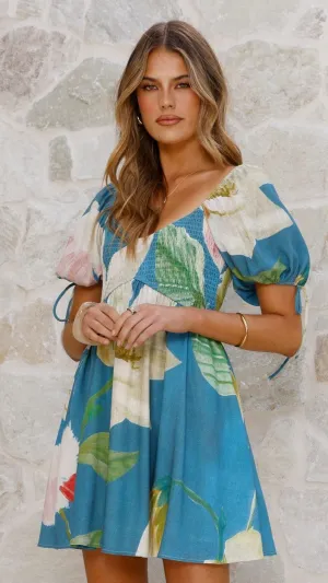 Tammy Mini Dress - Blue Orchid Cozy Fit Style