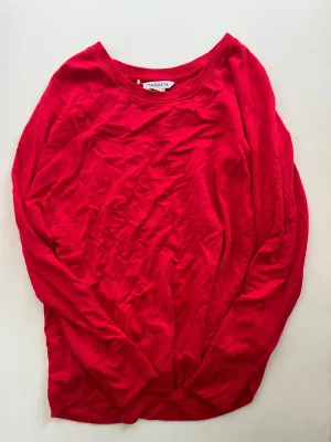 Athletic Sweatshirt Crewneck By Athleta In Red, Size: Xl Placket Closure FoldableDesign