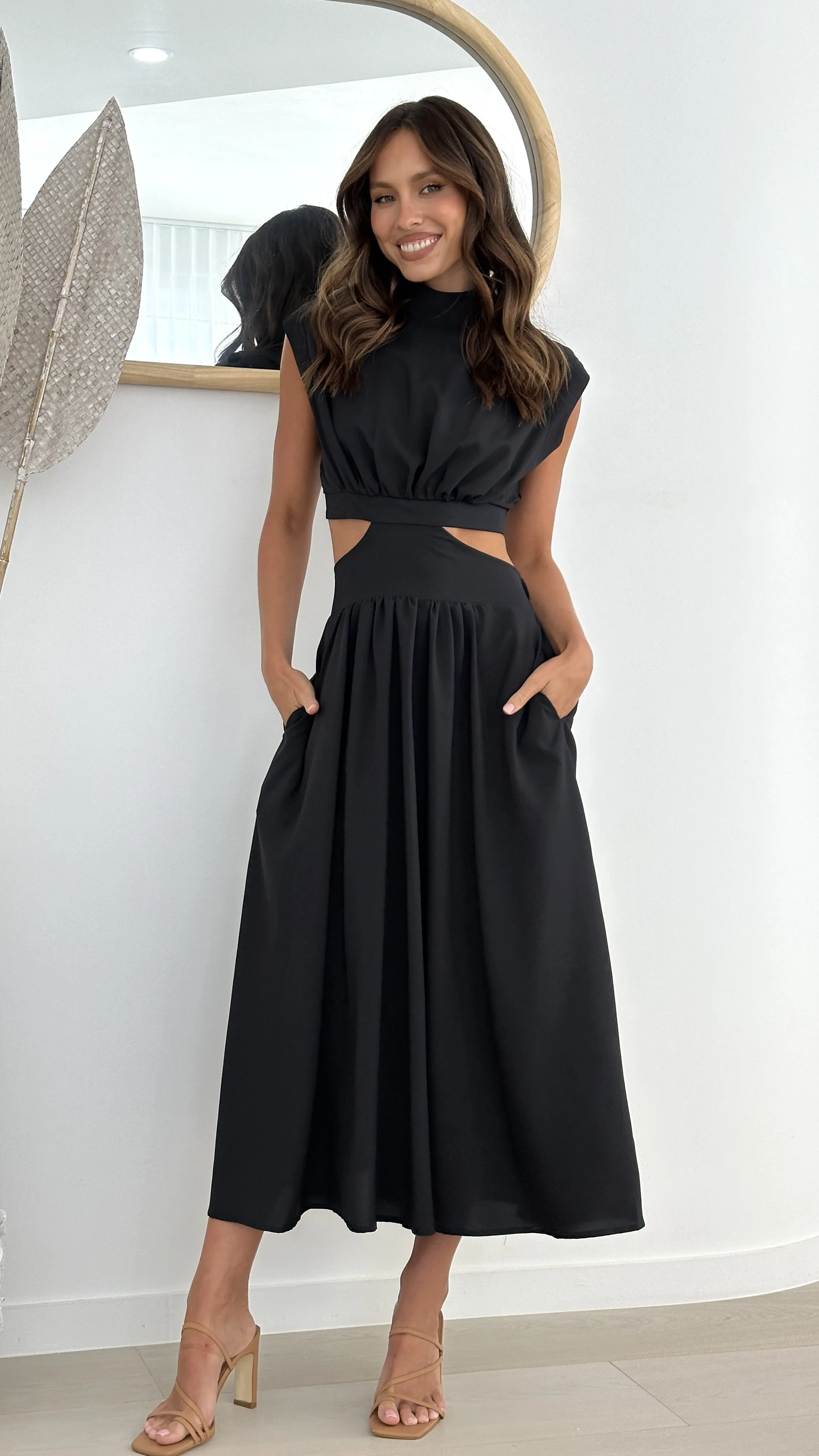 Smart Layer Maddison Midi Dress - Black