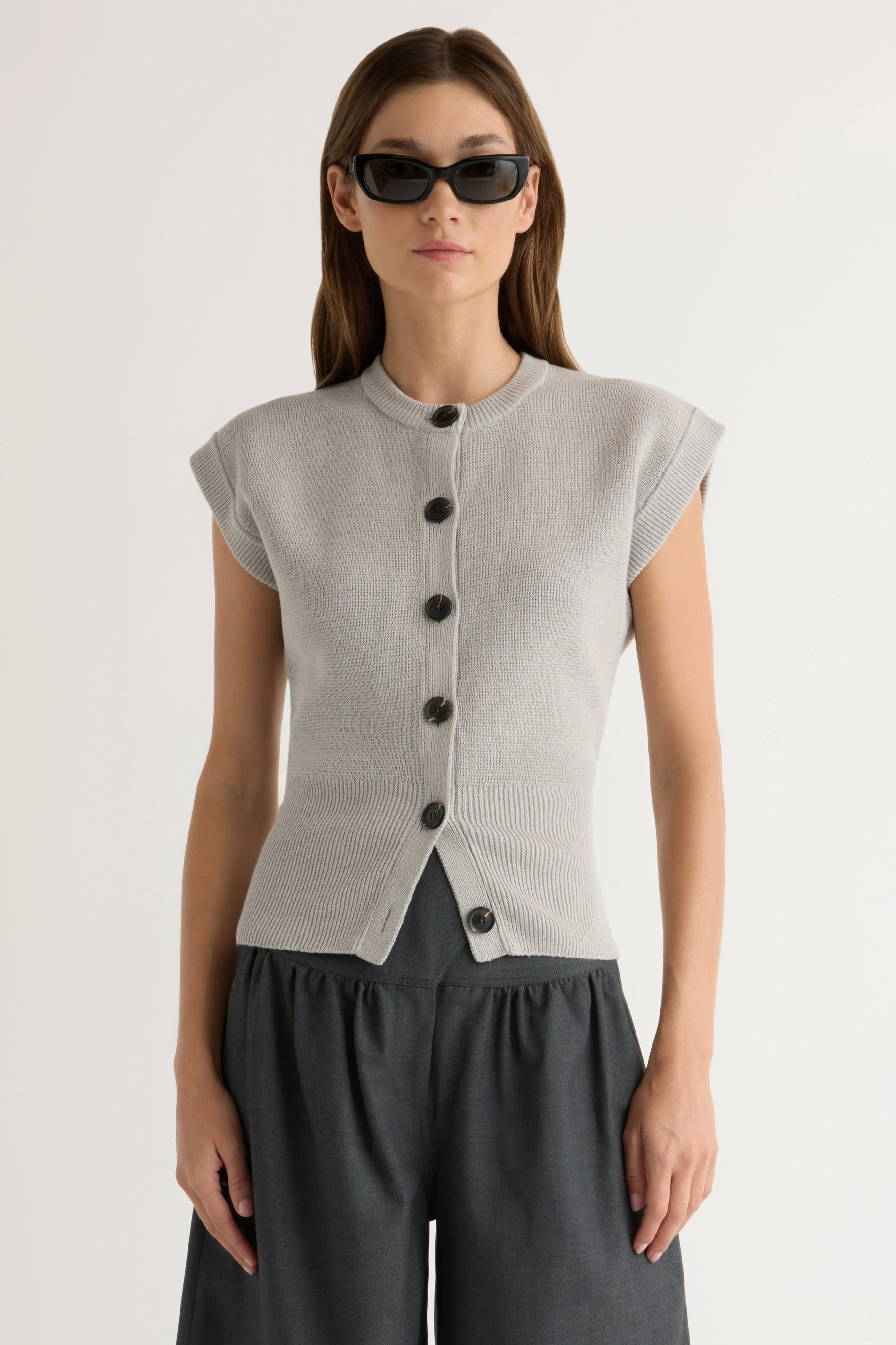 Cold Weather Solea Button Knit Vest