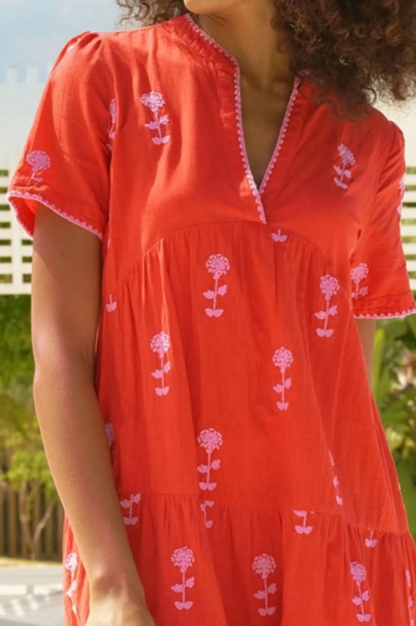 Flash Hot Chic Style Wear India Embroidered Dress | Red/Pink
