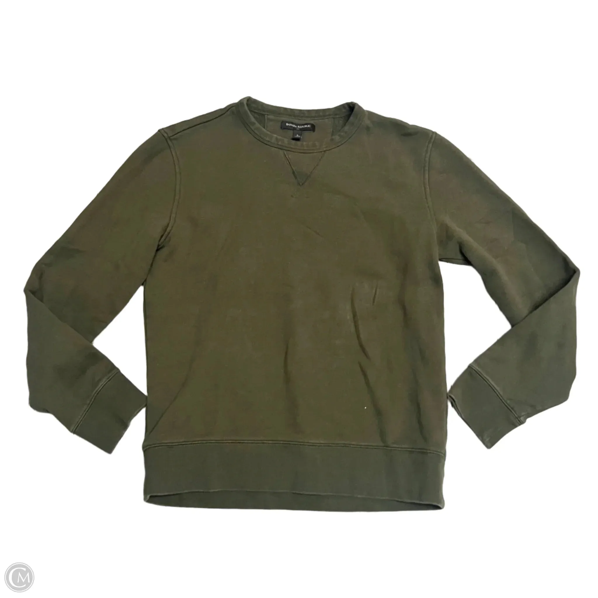 RecycledPolyester Sweatshirt Crewneck By Banana Republic In Green, Size: S