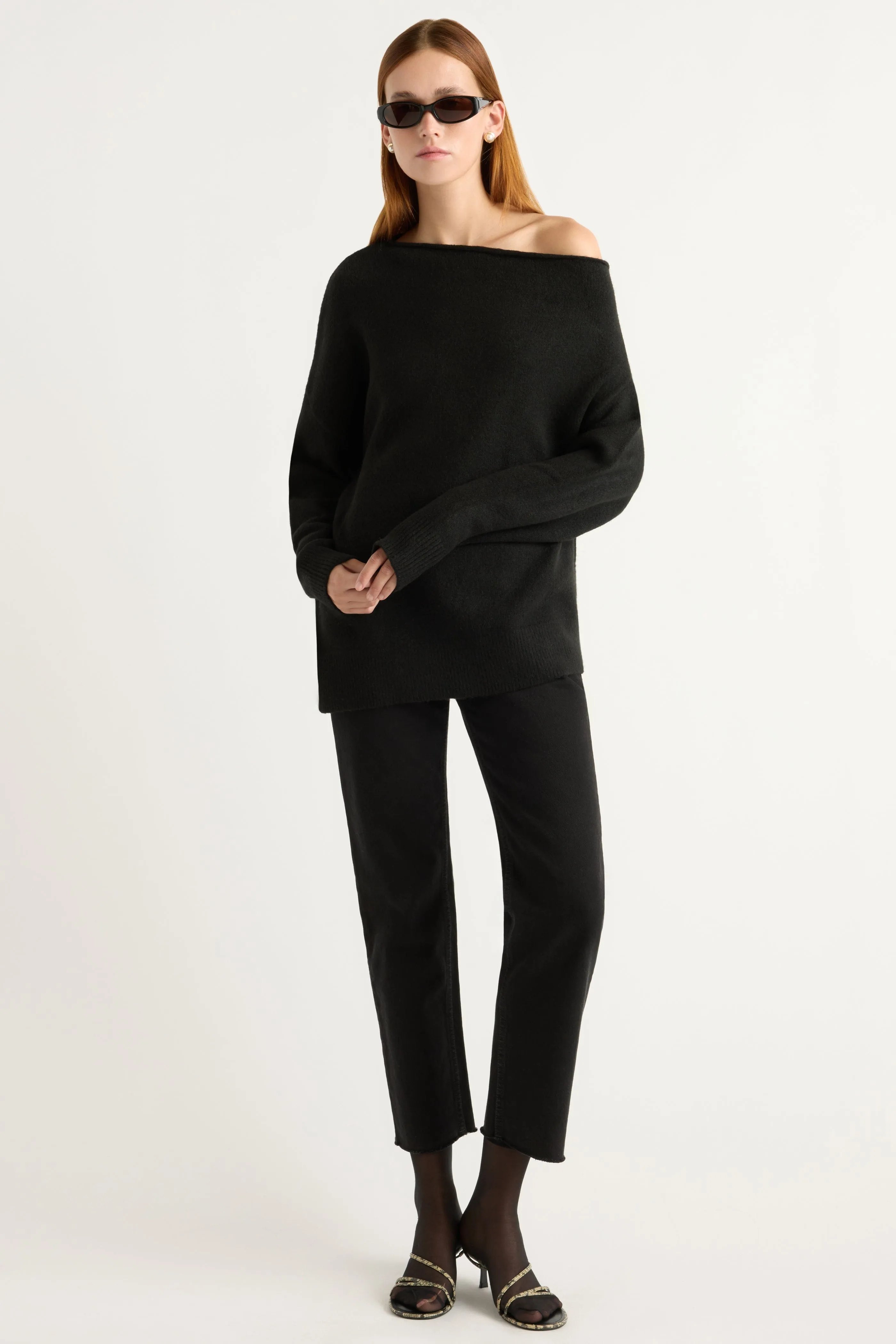Layered Warmth Iris Off-Shoulder Sweater
