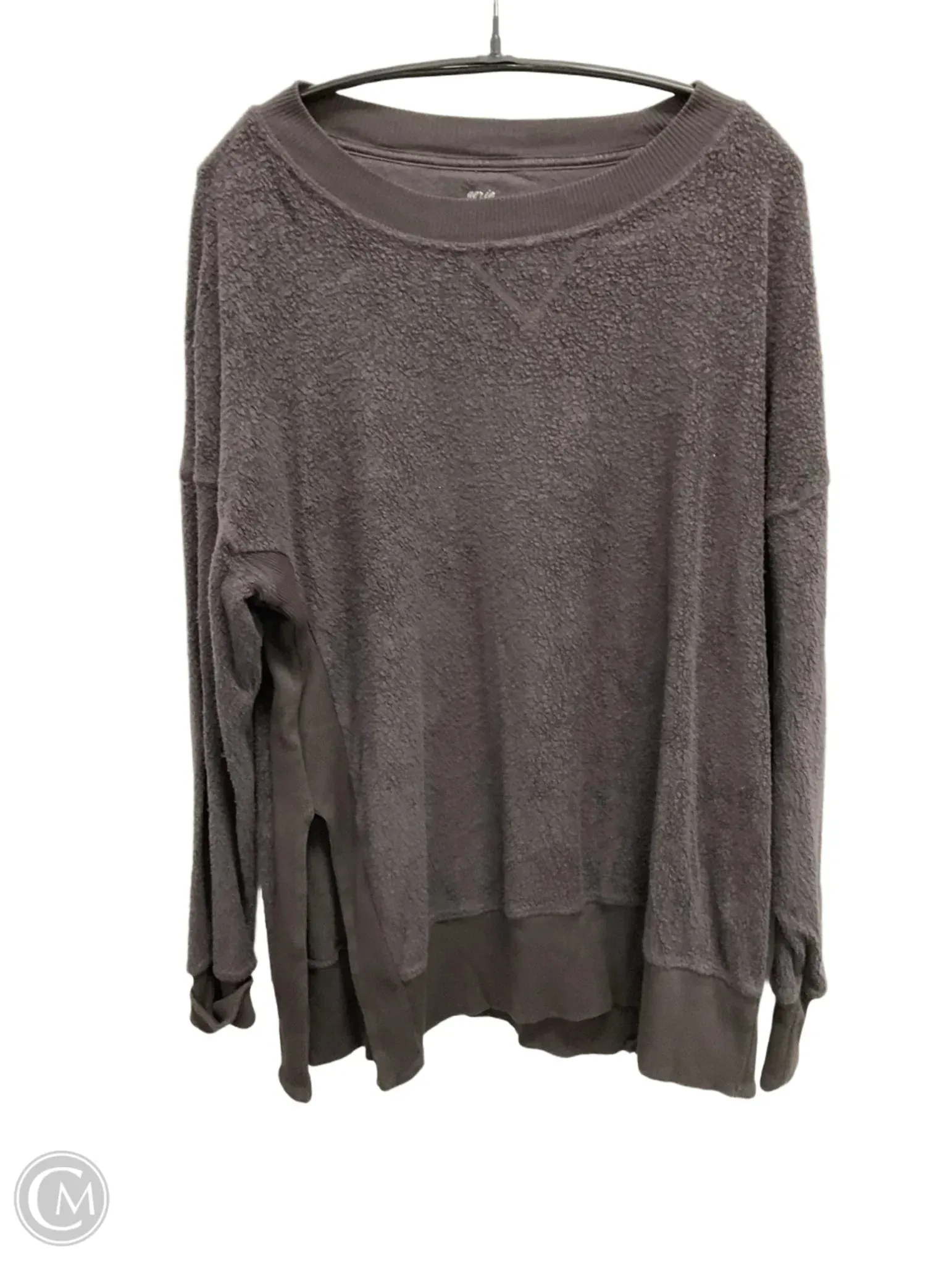 Sweatshirt Crewneck By Aerie In Brown, Size: M SlipResistantHem
