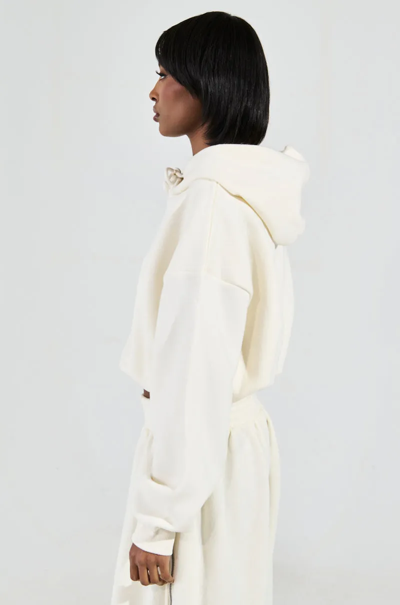 Layered product shiny sparkle AINT NOBODY SWEATSHIRT IN CREAM