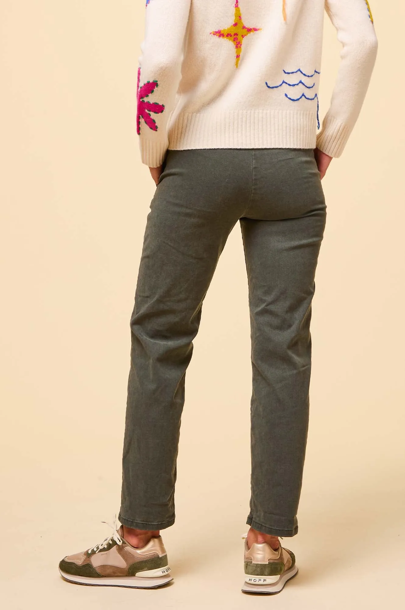 Abie Denim Jeans | Jungle Green Smart Casual Spring Mood Formal