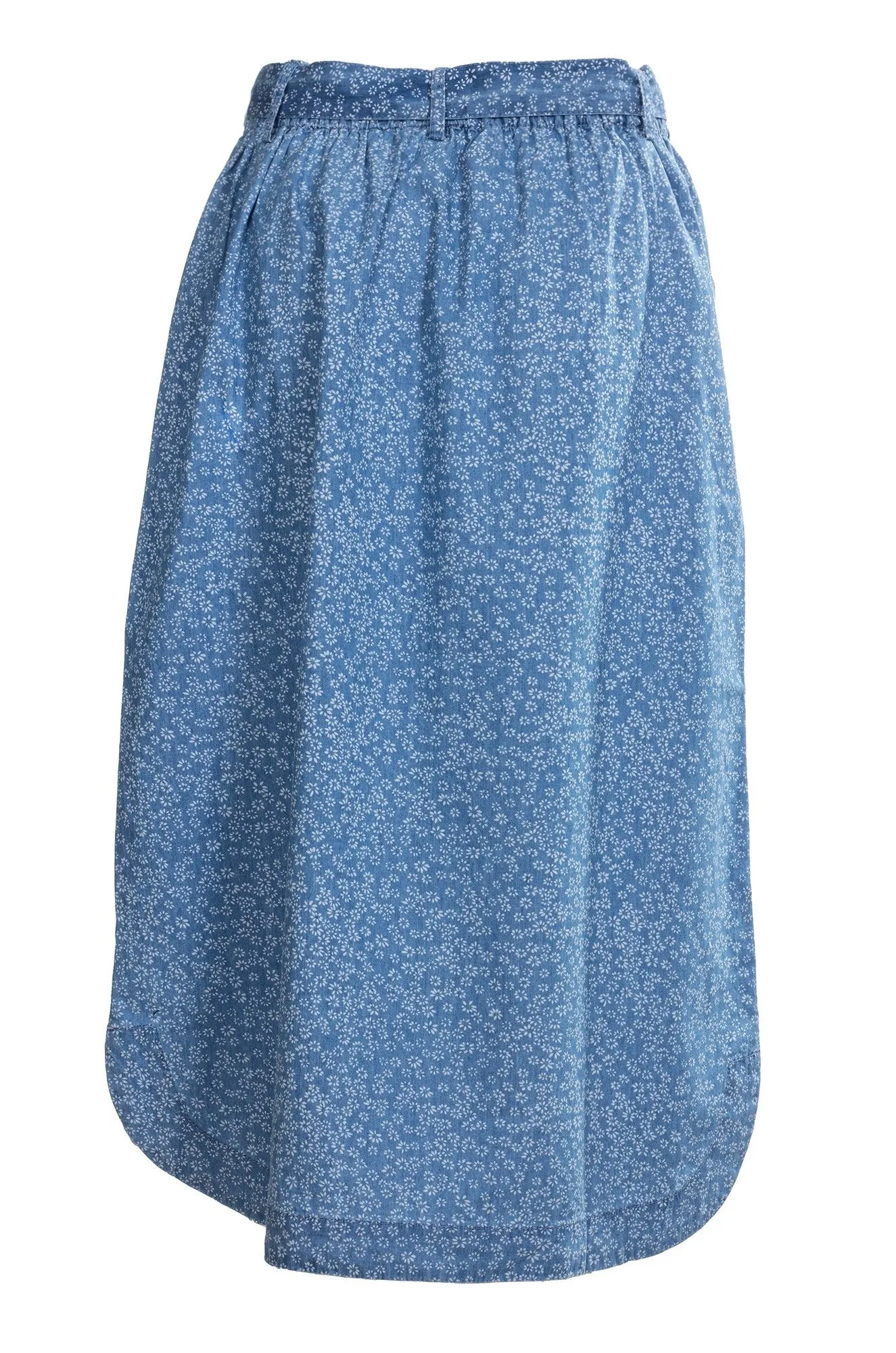 Cozy Outfit 100% Cotton Chambray Skirt | Mini Daisy | 6653A1