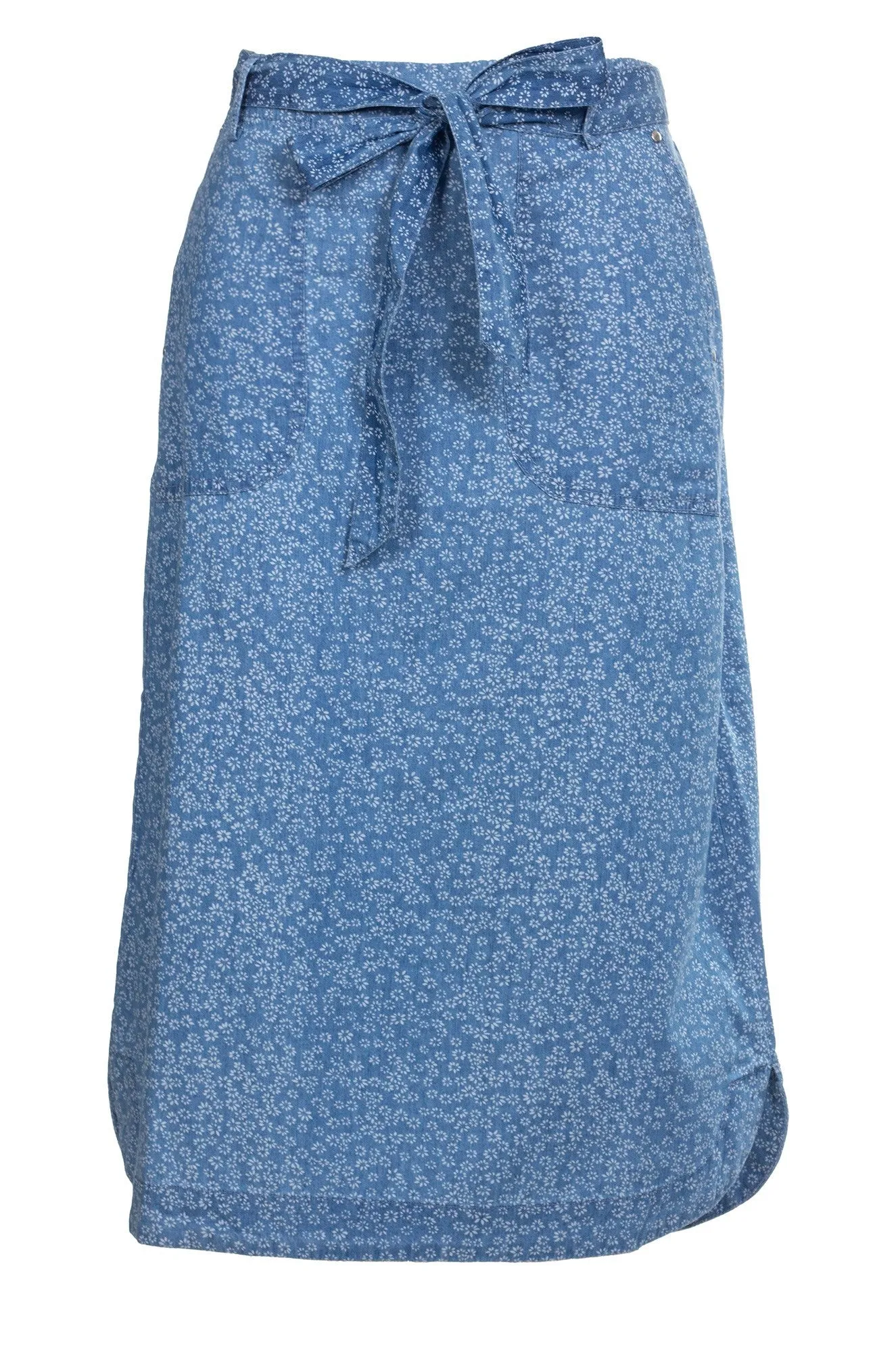 100% Cotton Chambray Skirt | Mini Daisy | 6653A1 Sharp Look Art Gallery Visit