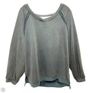 Sweatshirt Crewneck By Pol In Green, Size: L Effortless Fashion AbrasiveReinforcedZones