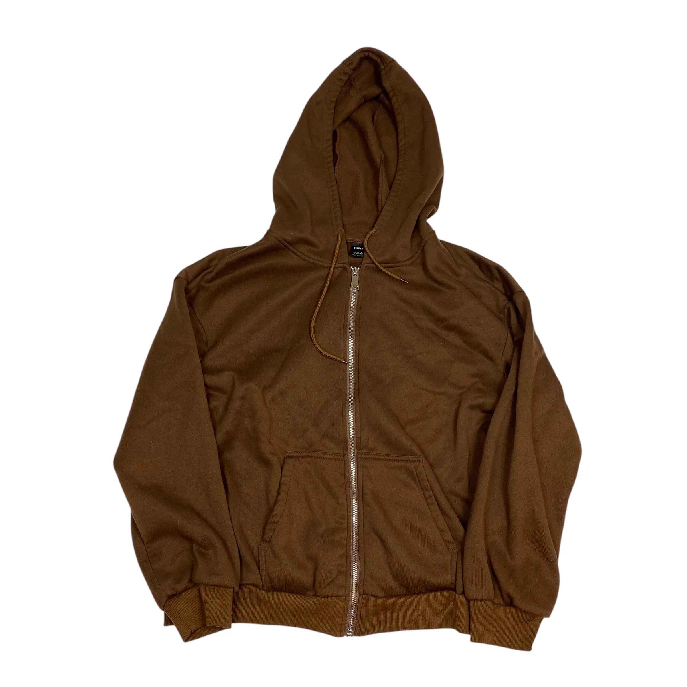 Sweatshirt Hoodie By Shein In Brown, Size: M Relaxed Blouse CompactPackability