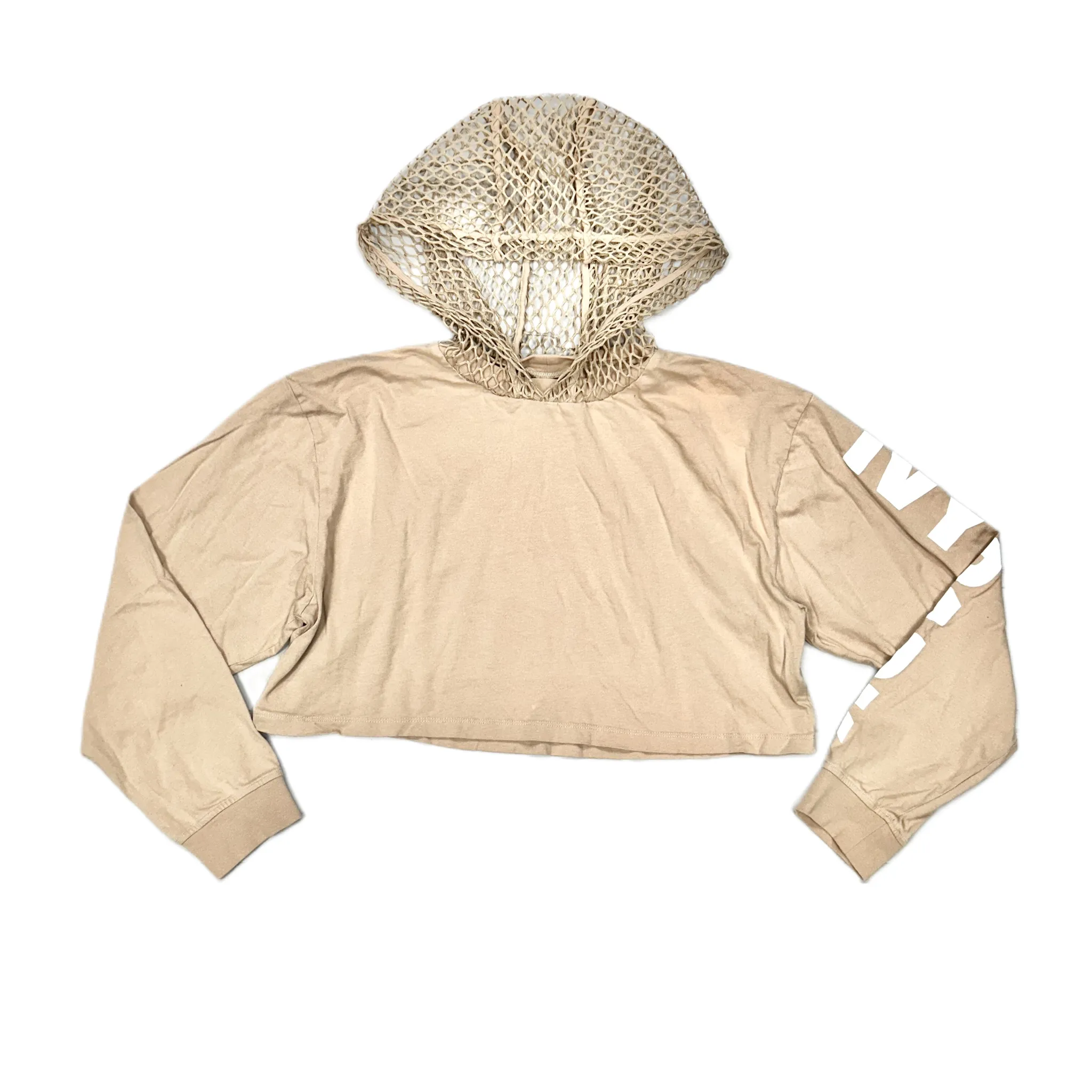Holiday Glow Sweatshirt Hoodie By Ivy Park In Tan, Size: L