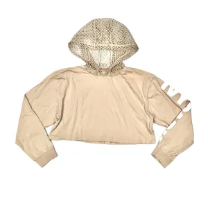 Holiday Glow Sweatshirt Hoodie By Ivy Park In Tan, Size: L