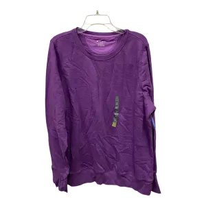 FlexibleNeckline Smooth Line Athletic Sweatshirt Crewneck By Tek Gear In Purple, Size:2X