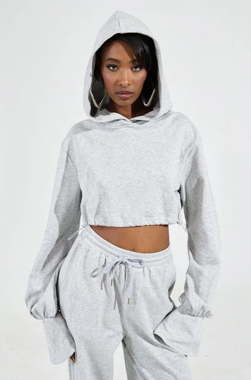 Loose Fit A CALM FLEX PULL OVER SWEATSHIRT IN HEATHER GREY