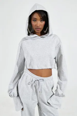 Loose Fit A CALM FLEX PULL OVER SWEATSHIRT IN HEATHER GREY