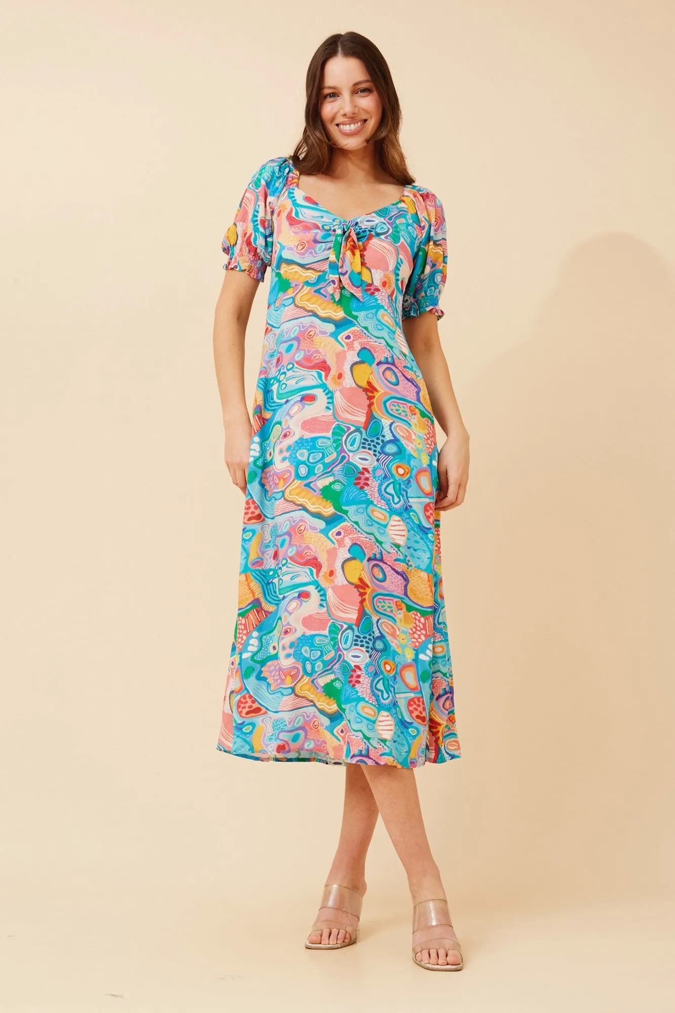 Urban Grace FAITH ABSTRACT PRINT MIDI DRESS