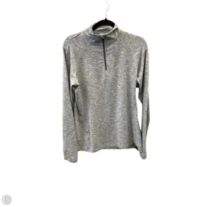 Athletic Sweatshirt Collar By Asics In Grey, Size: L MachineWashable Fabric