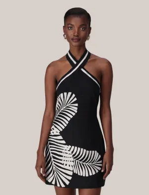 Flash Mode Adore Halter Neck Linen Mini Dress