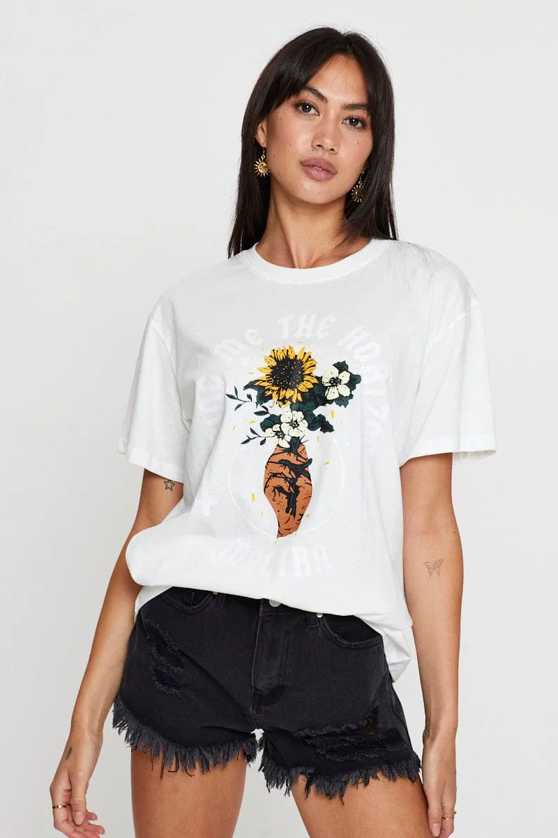 EcoFriendlyDye White Vintage T Shirt Boyfriend