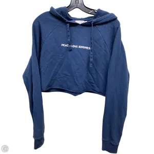 Sweatshirt Hoodie By Spiritual Gangster In Blue, Size: S Comfy Wear Model Edge
