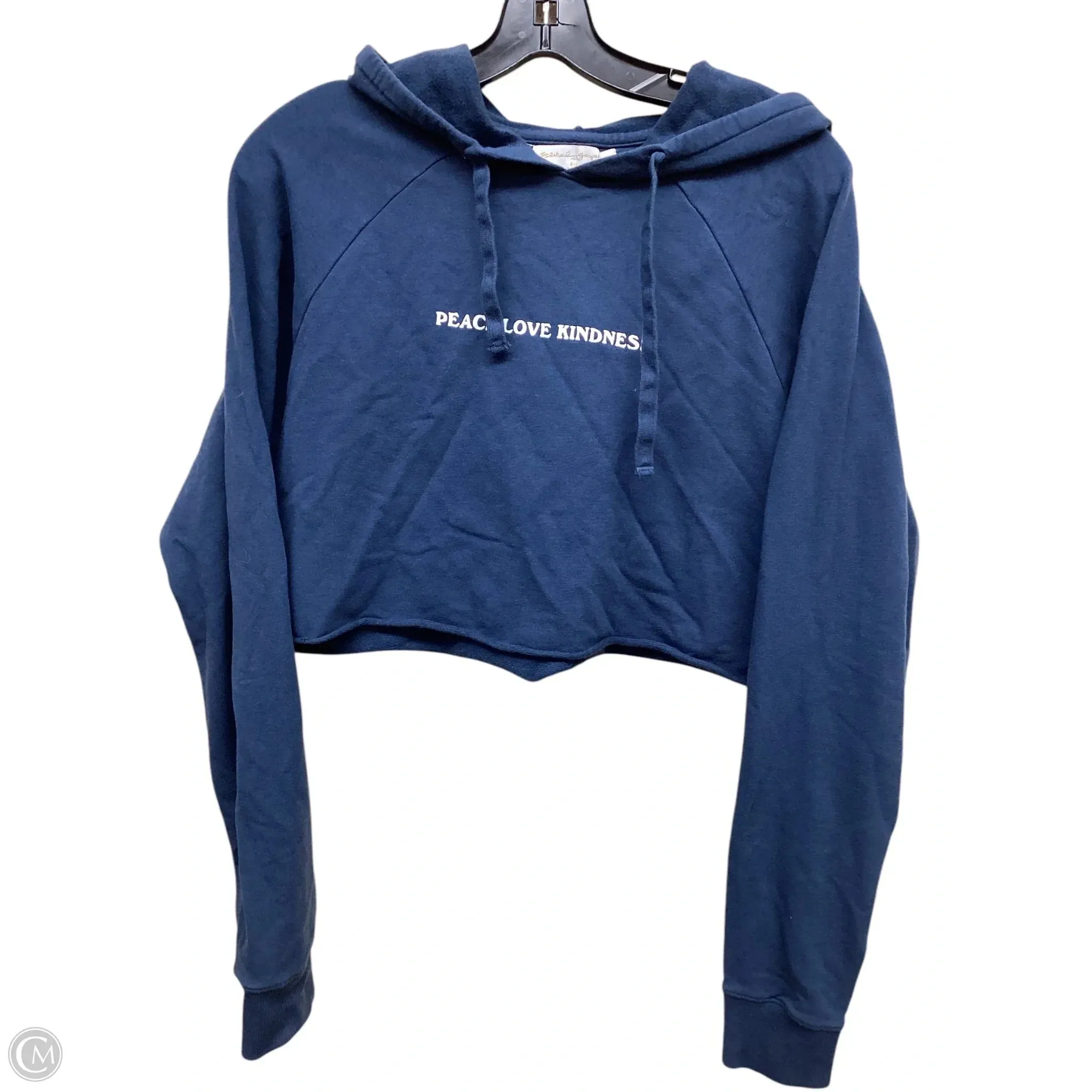 Sweatshirt Hoodie By Spiritual Gangster In Blue, Size: S Comfy Wear Model Edge