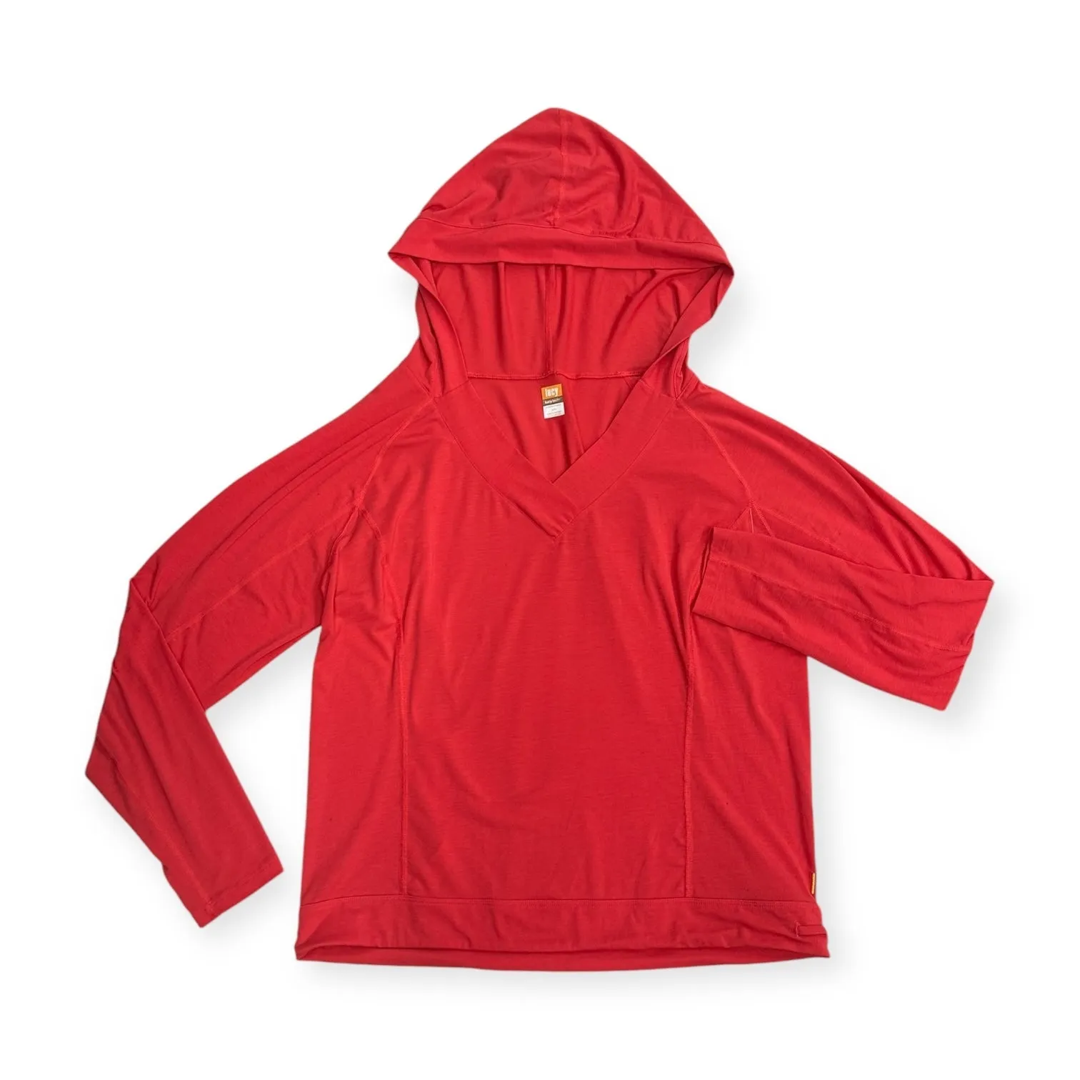 Athletic Sweatshirt Hoodie By Lucy In Orange, Size: M AntiOdor Fabric