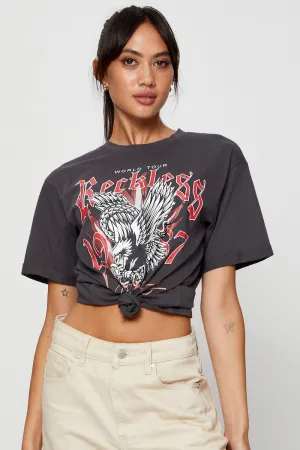 Light Wear Grey Graphic T Shirt Short Sleeve