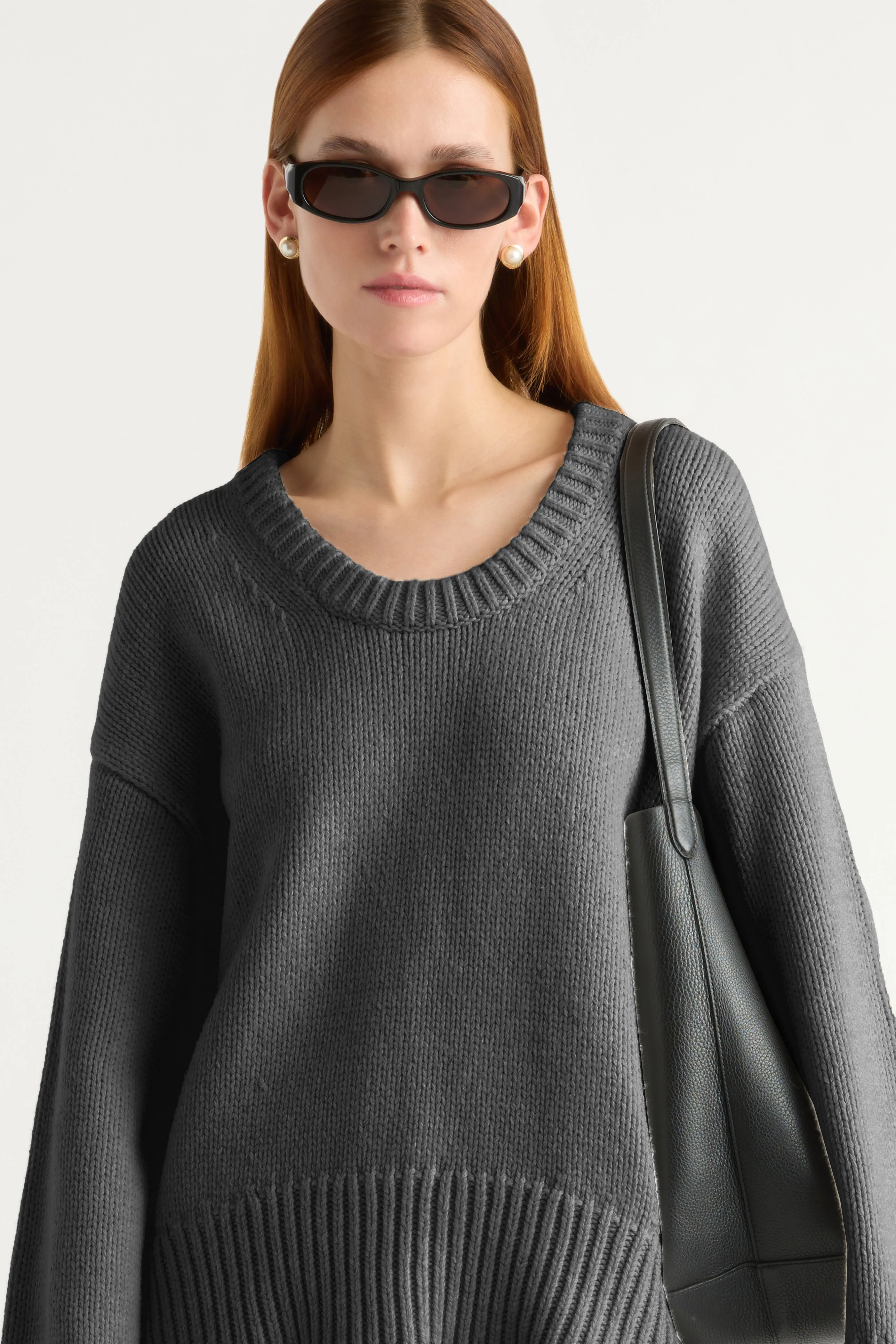 Soft Knit Style Multi Layer Insulation Archie Deep U-Neck Sweater