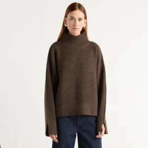 Fashion Layer Knit Fit Karlie Oversized Turtleneck Sweater