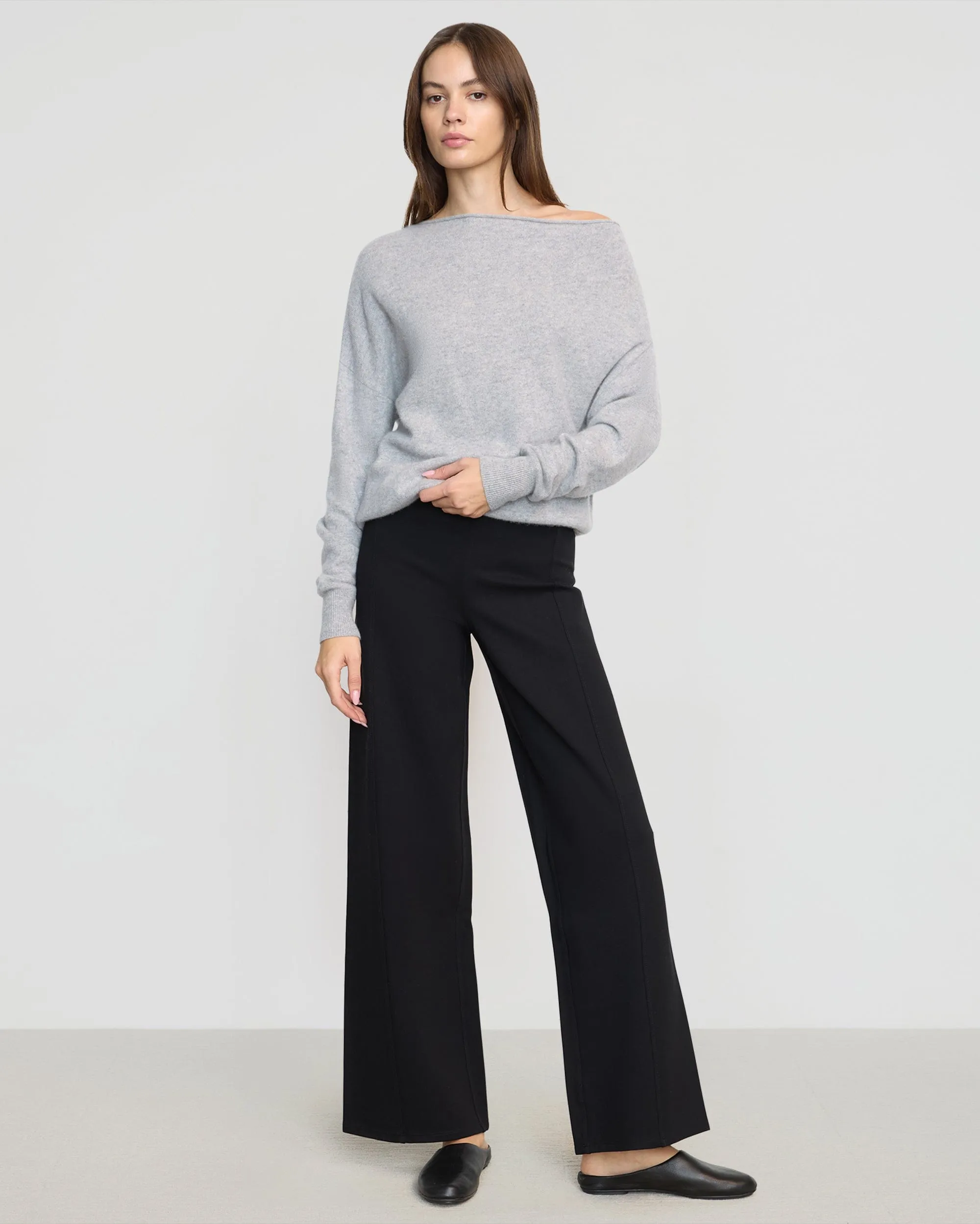 Anh Wide-Leg Ponte Stretch Pant All Day Comfort
