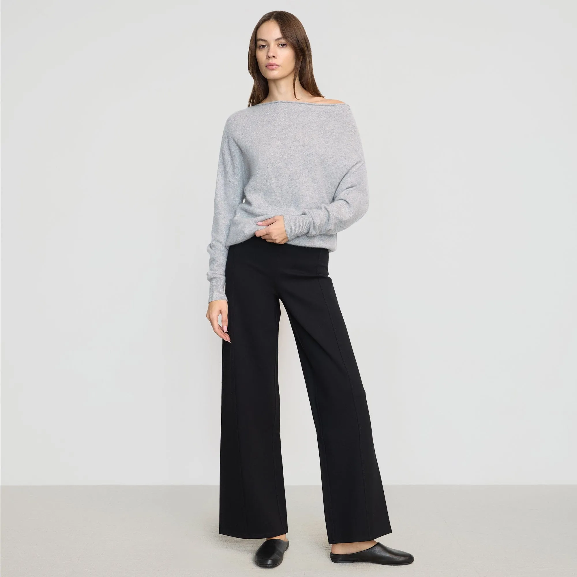 Printed design Anh Wide-Leg Ponte Stretch Pant