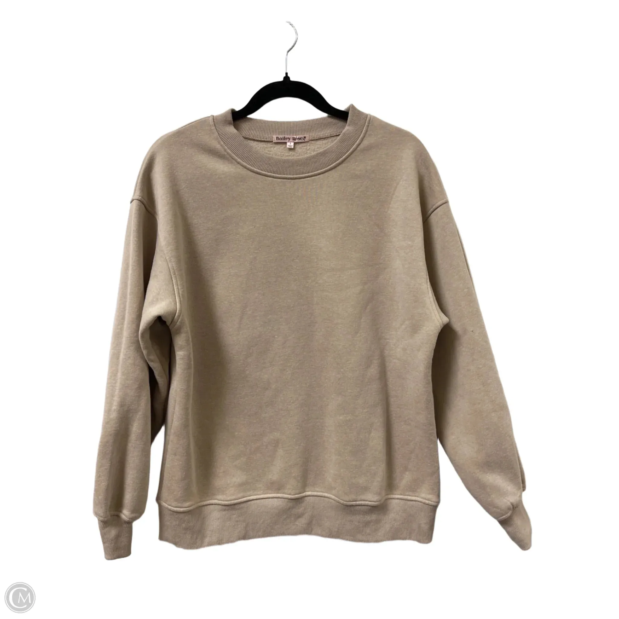 DoubleStitchedEdges Compact Packable Design Sweatshirt Crewneck By Clothes Mentor In Brown, Size: S