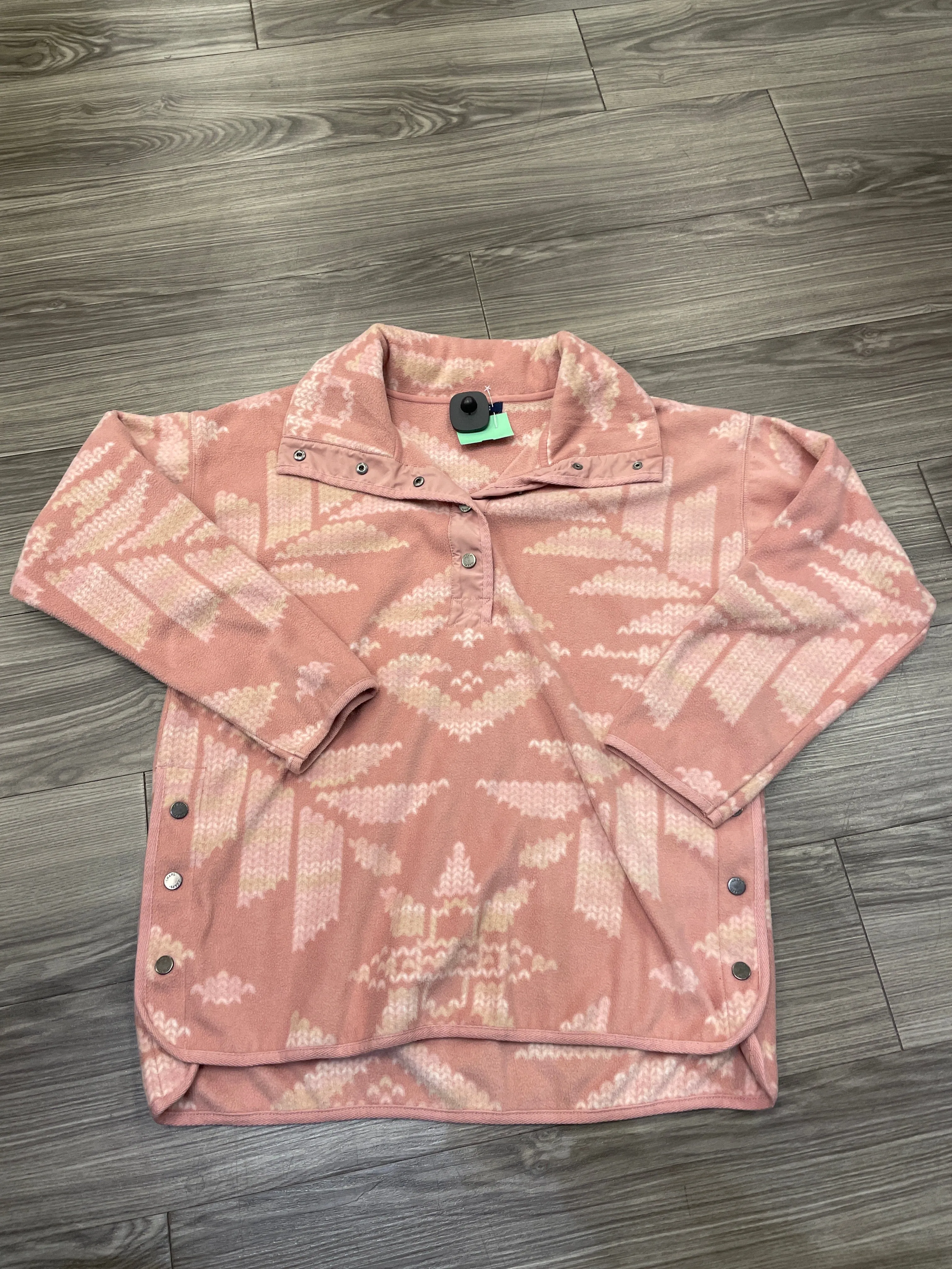 Sweatshirt Collar By Chaps In Pink, Size: M AntiPillingFabric Shine Fit