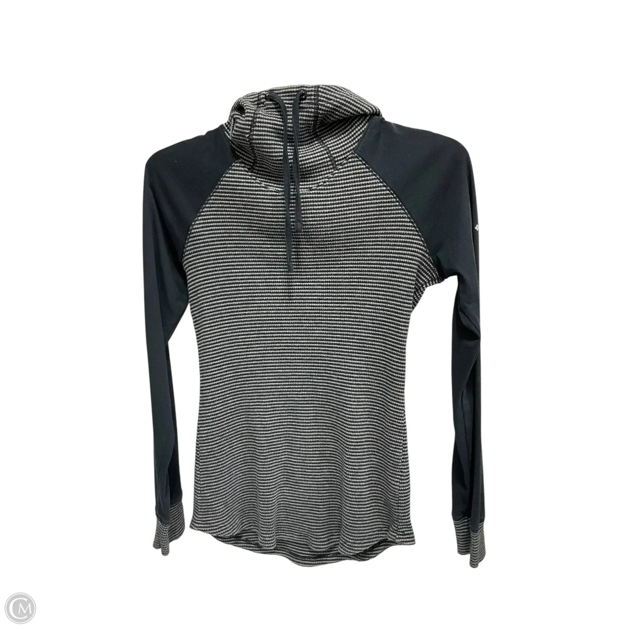 QuickReleaseFastener Athletic Sweatshirt Hoodie By Columbia In Black & Grey, Size: M