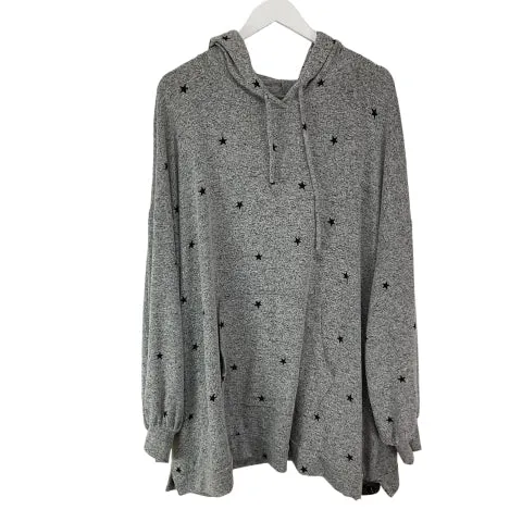 Winter Fashion Sweatshirt Hoodie By Lane Bryant In Grey, Size: 3x