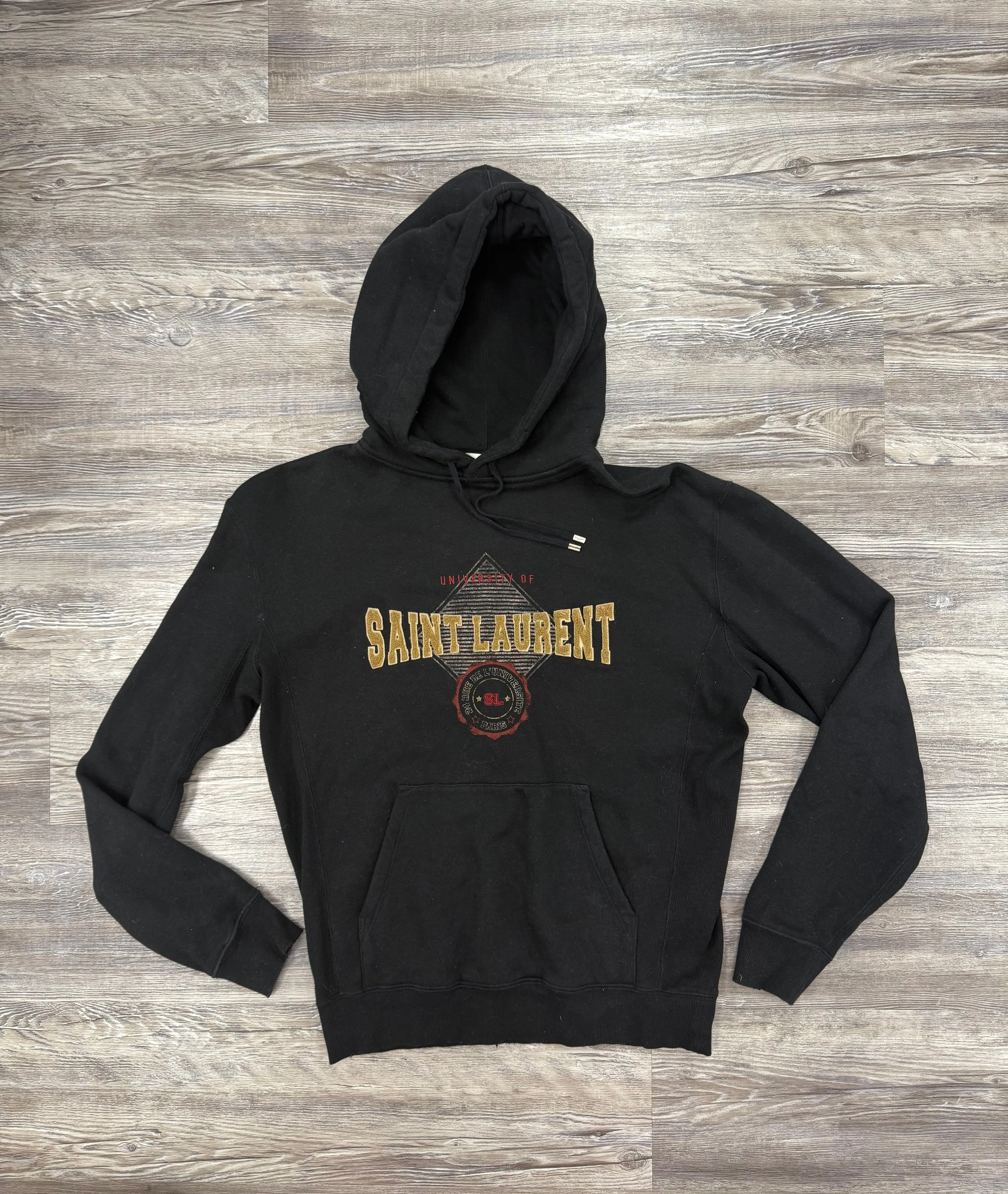 Velvet Soul Quick Wear Sweatshirt Luxury Designer By Yves Saint Laurent In Black, Size:Xs