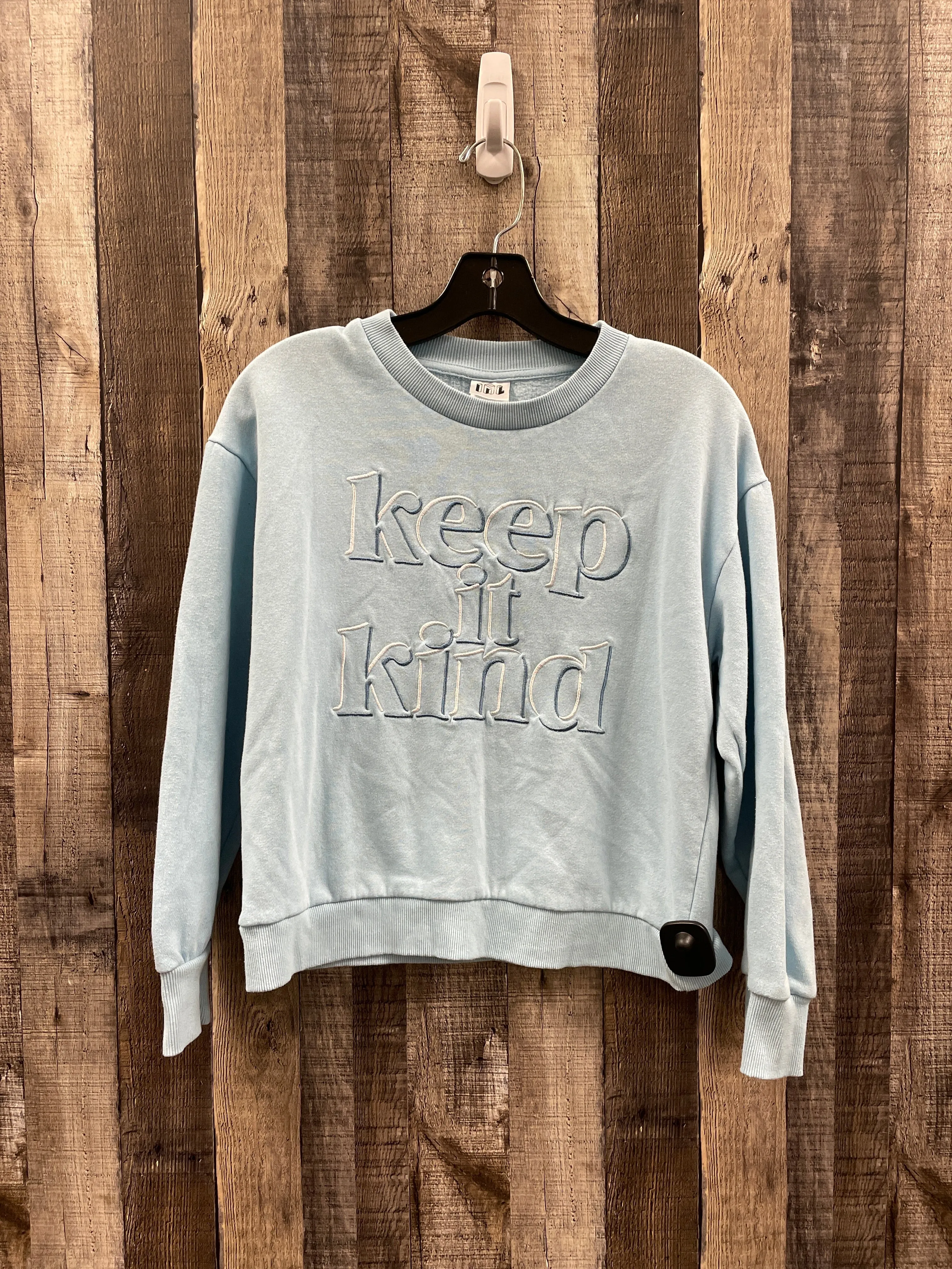 Flatlock stitching Sustainable Manufacturing Sweatshirt Crewneck By Cme In Blue, Size: Xs