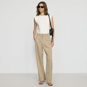Suni Tailored Straight Leg Pant Functional Waist Wear Resistant Fabric