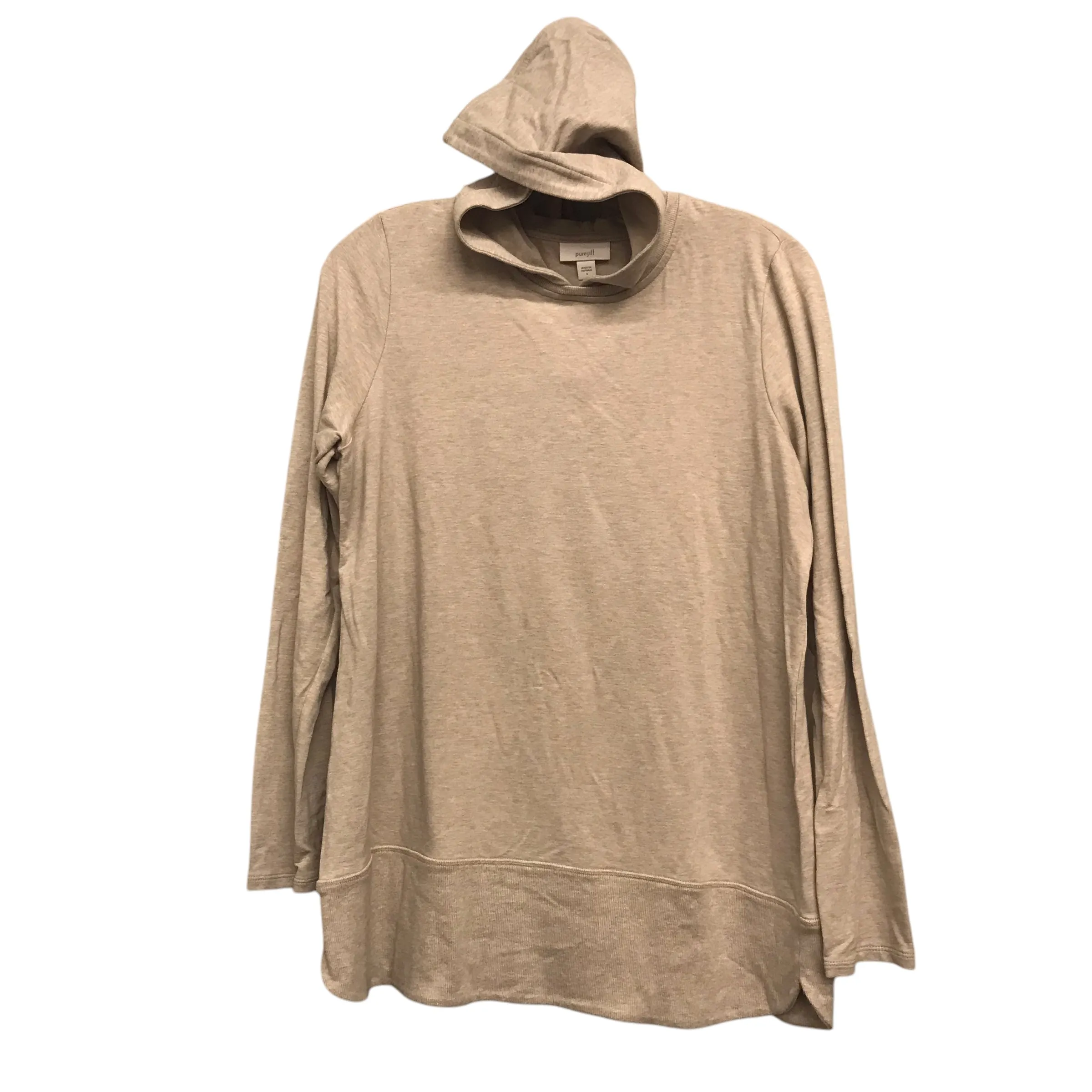 Sweatshirt Hoodie By Pure Jill In Beige, Size:S Soft Touch UVProtectionFabric