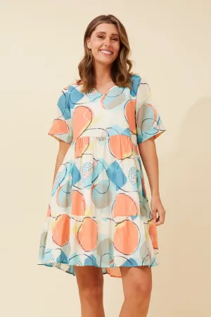 ISMAY ABSTRACT PRINT DRESS Cozy Pullover
