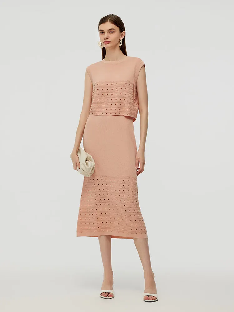 Tencel Tank Top And Midi Skirt Two-Piece Set Versatile Style