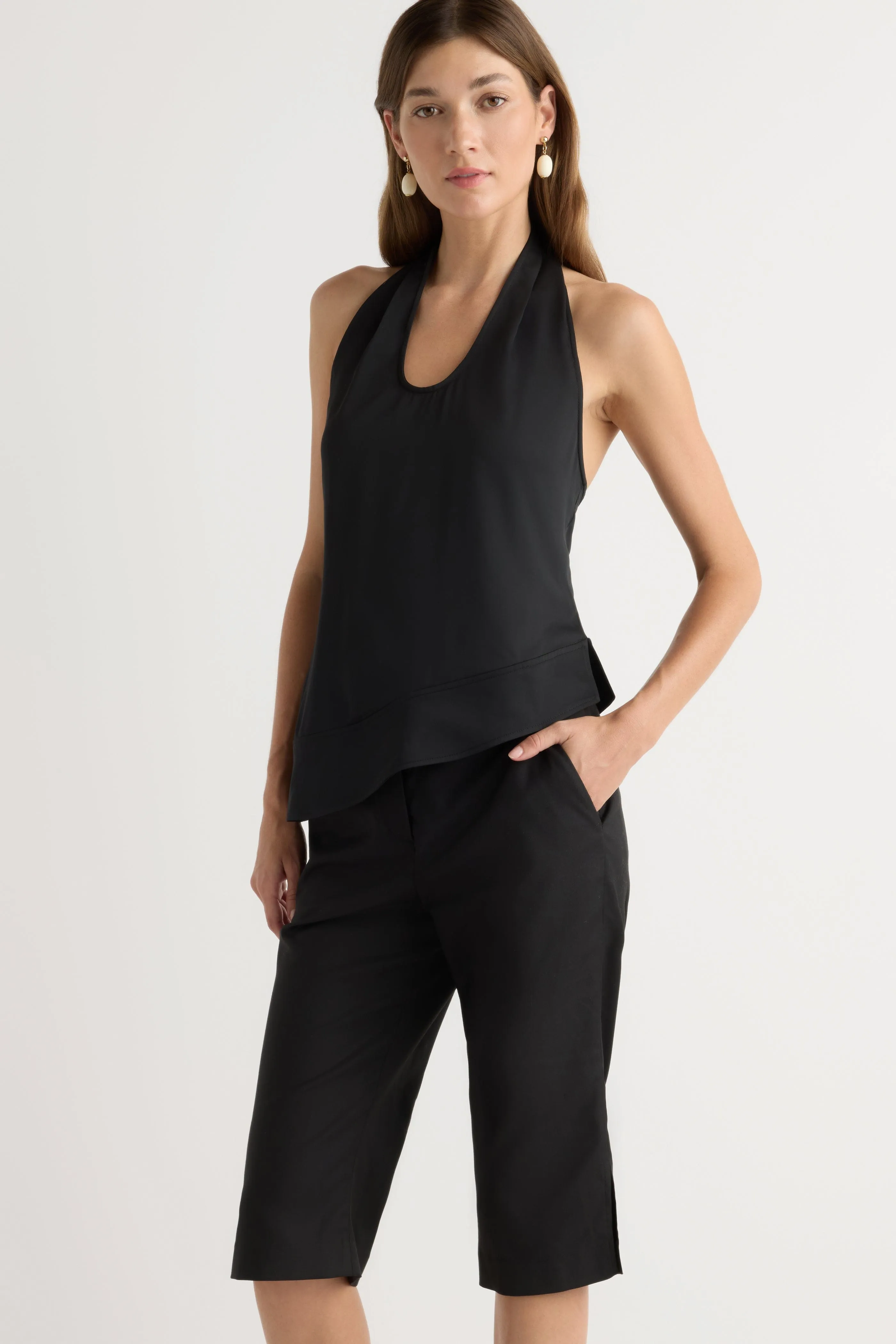 Fashion Stretch SoftCottonBlend Lexi Tailored Capri Pant
