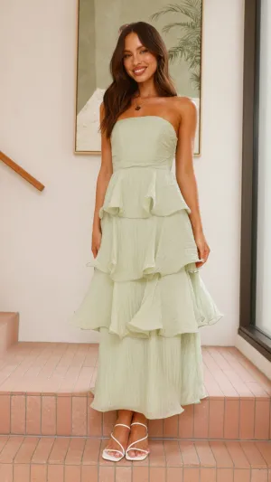 Lanica Maxi Dress - Sage Comfortable day-to-night dress