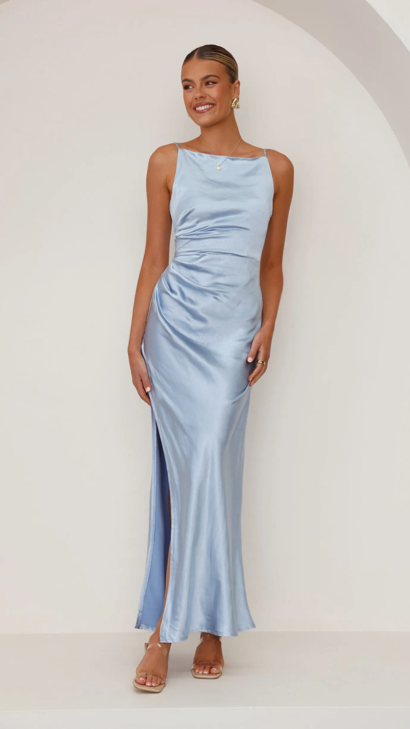 Ava Maxi Dress - Blue Glass Hall Bold Hue