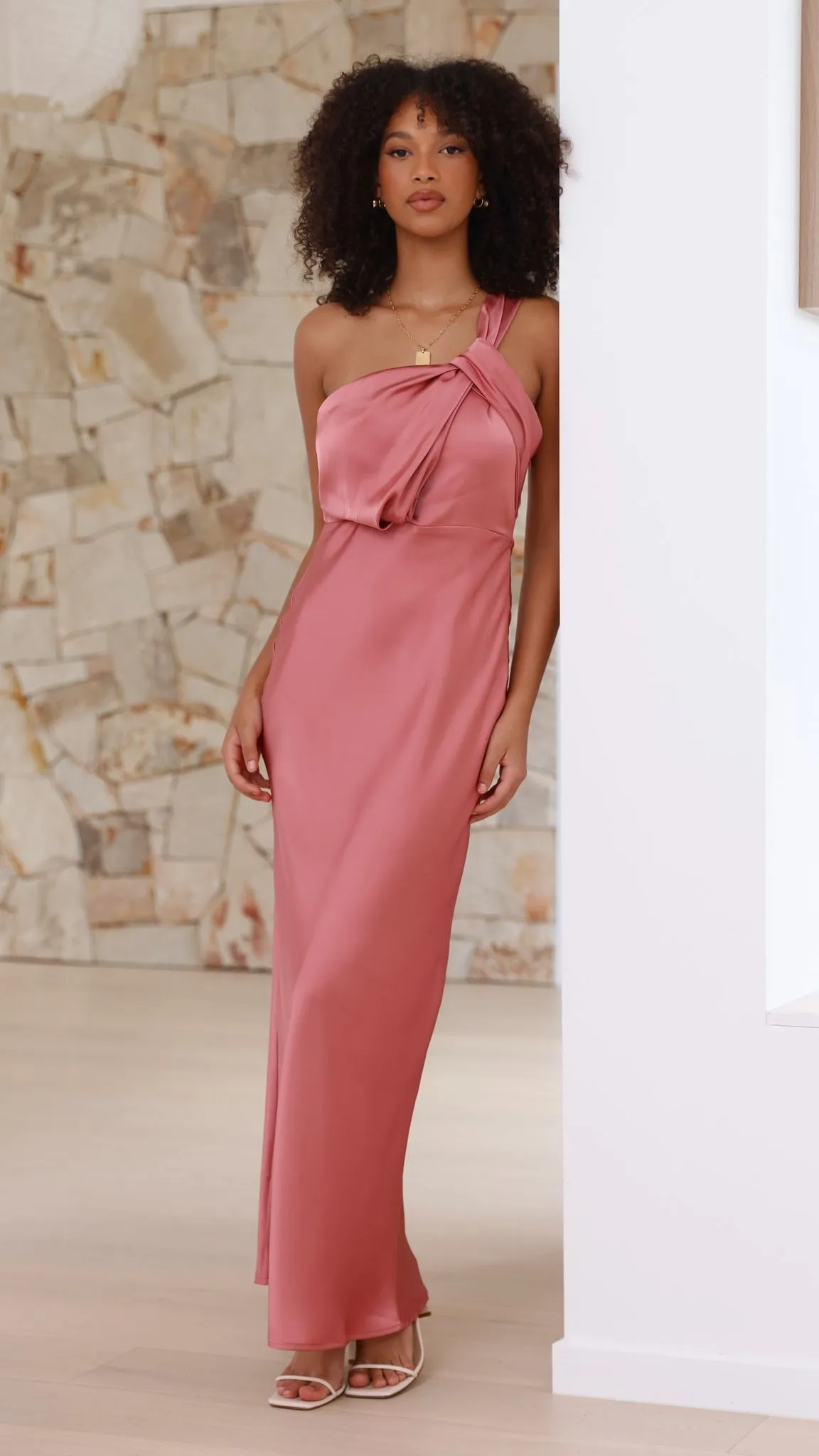 Greta Maxi Dress - Baked Rose Designed with comfort in mind this dress is perfect for all-day wear Nickel Glow